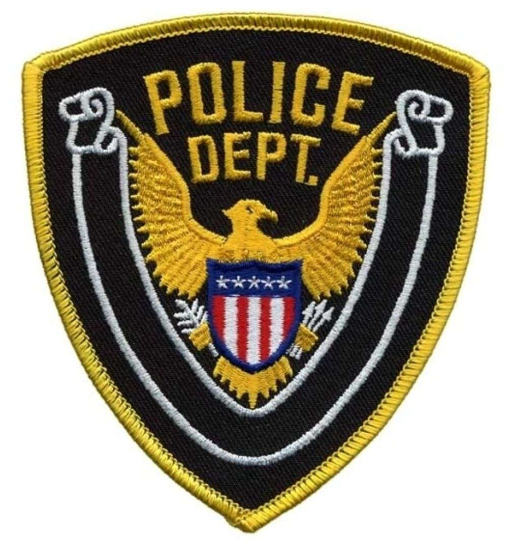 Hero's Pride POLICE DEPT Eagle with Blank Scroll - Gold/Midnight - 4'' x 4.375'' 10415 - Clothing & Accessories